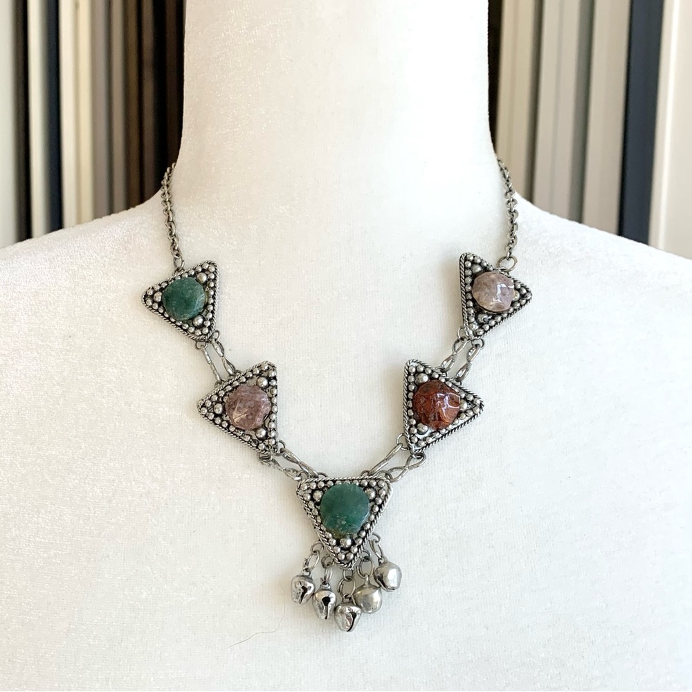 Ethnic Boho Multi Stone Turkish Necklace